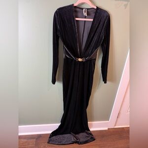 Elegant Black Long Sleeve jumpsuit with Belt